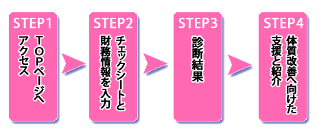 オンライン経営力自己診断ご利用の流れ