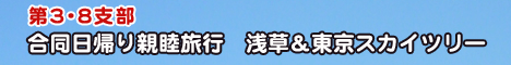 第３・８支部合同日帰り親睦旅行　浅草＆東京スカイツリー